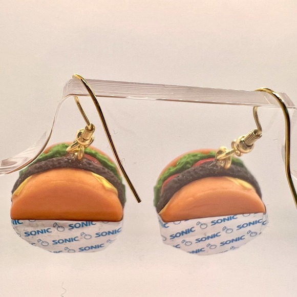 Sonic Burger Earrings - Mini Brands Earrings - Food Earrings - Hamburger Earring - Picture 7 of 11